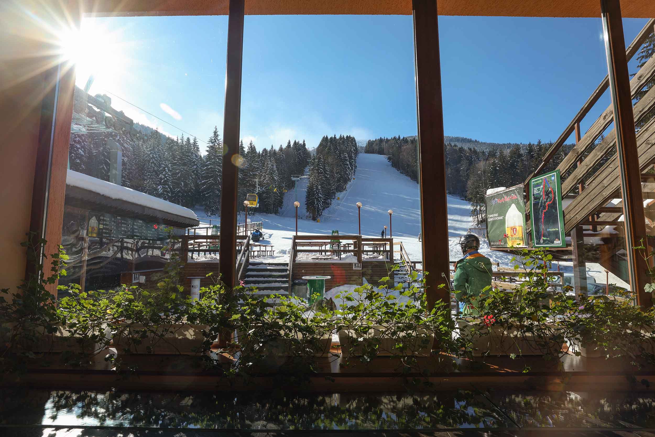 Restaurant view - ski slope