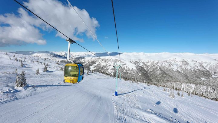 Ski lift and beautiful view