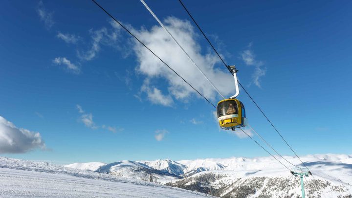 Ski lift and beautiful view